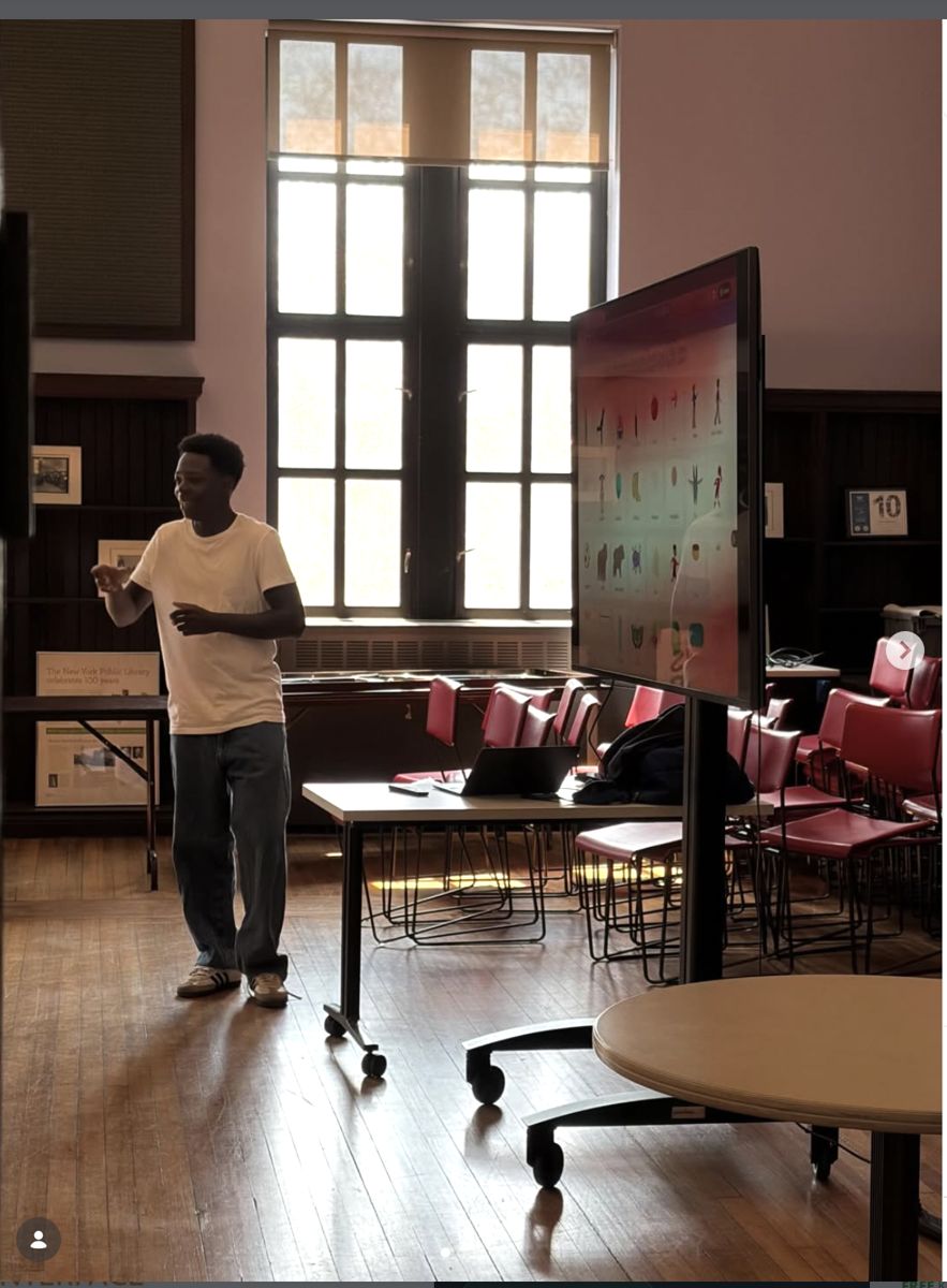 Teaching a coding class at the New York Public Library